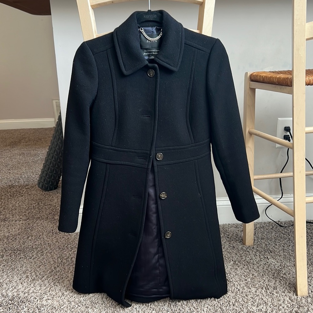 Black wool J. Crew Lady Day coat with Thinsulate, excellent condition